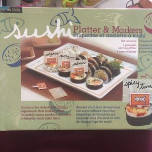 SUSHI SET- platter & markers